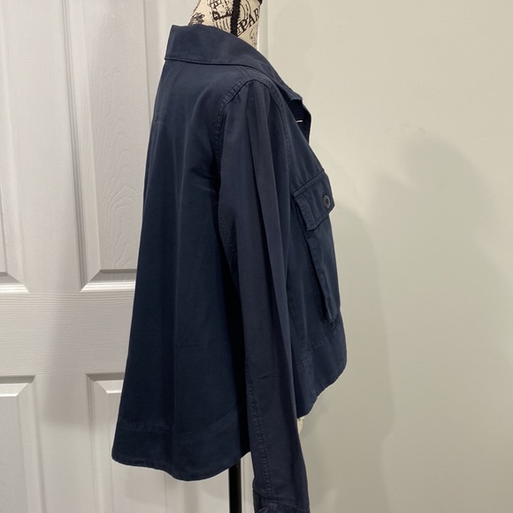 Romeo & Juliet Couture Woven Hi-Low Navy Jacket Size Small - Picture 5 of 11